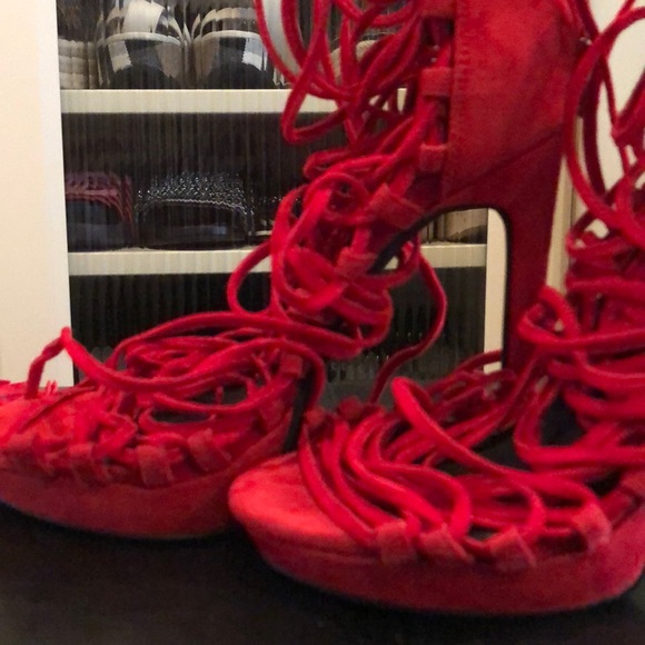 Jeffrey Campbell suede read tie up shoes 👠 - Picture 5 of 8